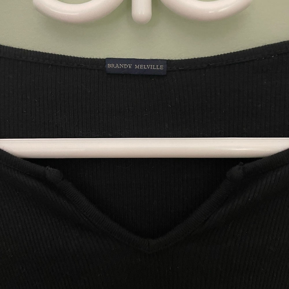 Brandy Melville Black Long Sleeve Top - Picture 3 of 3